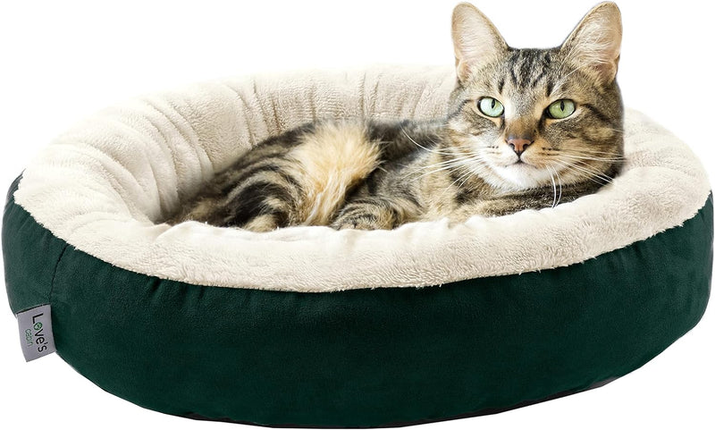 Love's cabin Round Donut Cat and Dog Cushion Bed, 20in Bed for Cats or Small Dogs